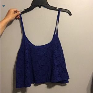 Navy blue crop top tank